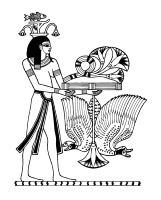 Een kleurplaat van  het oude egypte